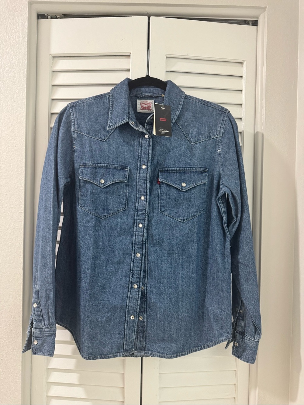 Levi's Blue Denim Western Shirt - Pearl Snap Front
